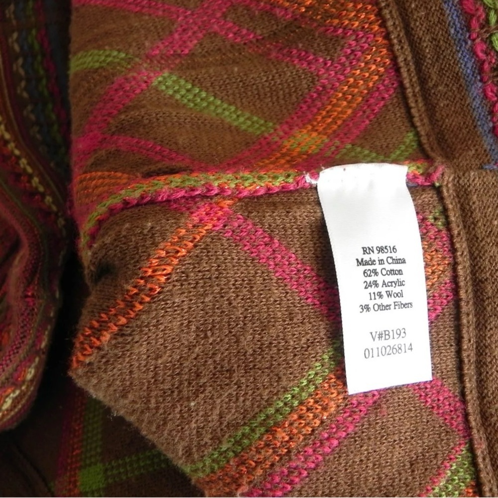 Coldwater Creek Jacket Vintage Style Wool Blend Pockets Multi-Color - Picture 8 of 9
